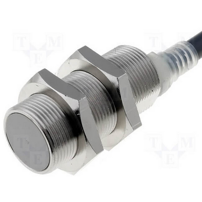 Omron Proximity Sensor, Inductive, Brass-Nickel, M18, Shielded, 5 mm, No, 2 m cable, DC 2-Wire, No Polarity 45497341843335