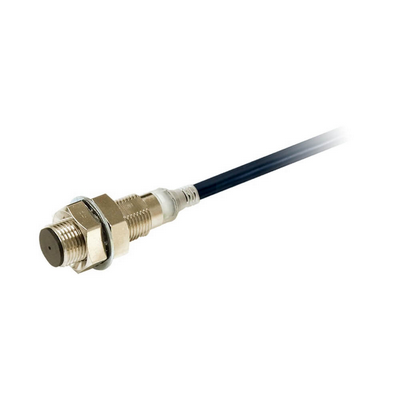 Omron Proximity Sensor, Inductive, Nickel-Brass, Short Body, M12, Shielded, 6 mm, DC, 3-Wire, NPN NO, 2 M PREWYED 4549734466646