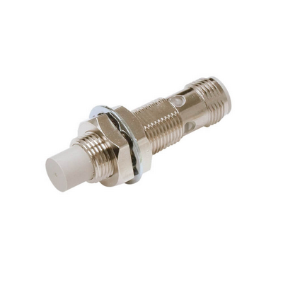 Omron Proximity Sensor, Inductive, Nickel-Brass, Short Body, M12, Ordhieded, 8 mm, DC, 3-Wire, NPN No, M12 Connector 4549734467384