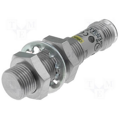 Omron Inductive sensor, stainless steel detection face & body, long body, m18, flat head, 5mm, dc, 3 cable, PNP-NA, M12 connector 4547648228411111