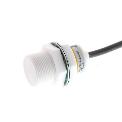 Omron Inductive Sensor, Ptfe Body, Short, M18, Flat Head, 5mm, 2 Wire DC, 2M cable 4536853263386