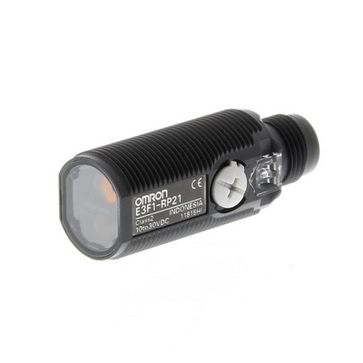 Omron photoelectric sensor, M18 Axial, Plastic Body, Red LED, Reflector, 0.1-3m, NPN, L-ON/D-ON, M12 Connector 4548583441460
