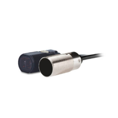 Omron photoelectric sensor, M18 axial, metal body, red LED, transparent object detection, 500mm, NPN, L-on/d-on, M12 connector 454858344170