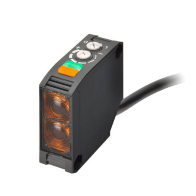 OMRON Fotoelektrik sensör, kare gövde, IR LED , cisimden yansımalı, 300mm, NPN, L-ON/D-ON seçilebilir, 2m kablo 4548583580848