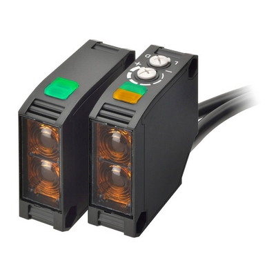 OMRON Fotoelektrik sensör, kare kare, kırmızı LED, karşılıklı, 40m, AC/DC, ağaç, L-ON/D-ON çalışma, 2m 4548583746343