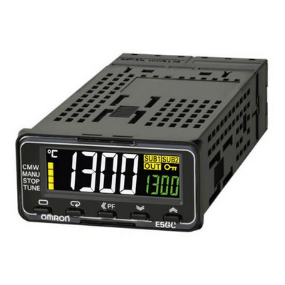 Omron Temp. Controller Pro, 1/32 DIN (24x48mm), Screwless Terminals, 1 AUX, 1x0/4-20ma Curr. Out, 2x EVT. I/P, 100-240 VAC 4548583505667