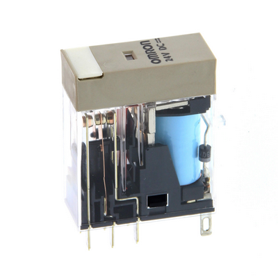 Omron Relay, Plug-in, 8-Pin, DPDT, 5 A, Mech Indicators, Coil Suppressor, Label Facility 4536854936951