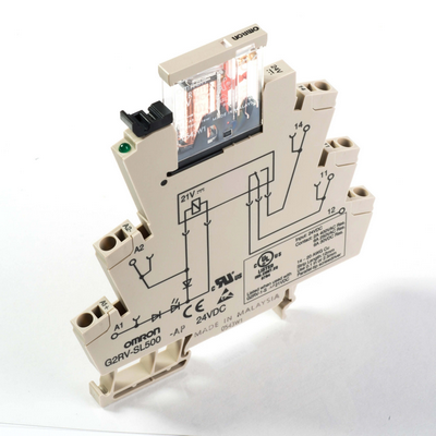 Omron thin relay & socket, input type, 50 MA, SPDT, suppressed terminal, 230VAC 4548583395404