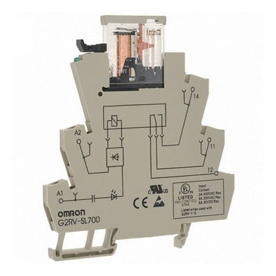 Omron thin relay & socket, 6 A, screw terminal, 110 VAC 4547648262408
