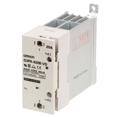 Omron Solid State Relay, DIN RAY/Surface Installation, Single Phase, 20 A, Max. 440 VAC 4536854864568