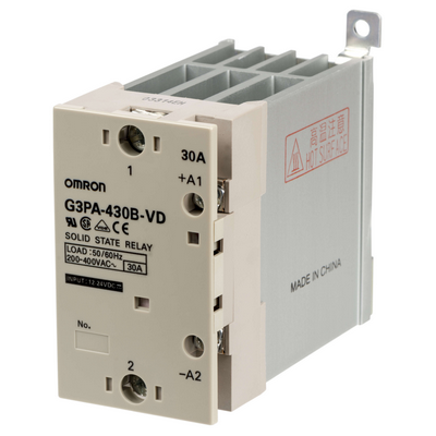 Omron Solid State Relay, DIN Rail/Surface Mounting, 1-Pole, 30 A, 440 Vac Max 4536854515484