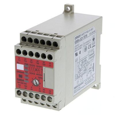 Omron Safety Relay Unit, 3Pst-no (Category 4) 5 A, SPst-NC AUX, DPST-NO 1 TO 15SEC 'Off-DELAY