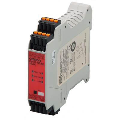 Omron Safety Relais for D40A Non-Contect Switches, 2 Semiconductor Outputs, 2 Auxiliary Outputs, Spring-Cage Terminals 454764837163