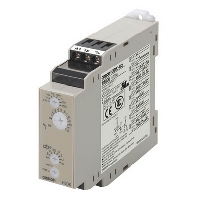 Omron Time Relay, DIN RAY assembly, multi -moded time interval, multi -moded time relay, 8 mod off -dalay, voltage input, 2 output relay, 24 - 240 VAC/DC 4548583744974