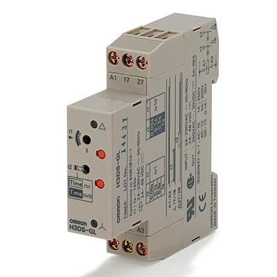 Omron Time Relay, DIN RAY Mounting, 17.5 mm, 24-230 VAC/24-48 VDC, Star-Üçgen, 1 -120 S, DPST-NO, 5 A, Lockable Setting Mechanism, Screw Terminal Type 454858375293111