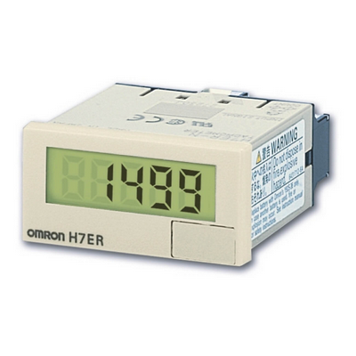 OMRON Takometre, DIN 48x24 mm, dahili pilli, LCD, 4 hane, 1/60 ppr, gerilimsiz giriş, gri kasa 4583755734