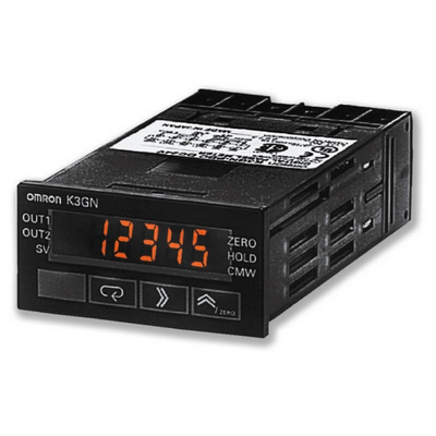 Omron digital panel meter, DIN48x24mm, DC voltage/current + NPN input, 2x relay output 4547648238328
