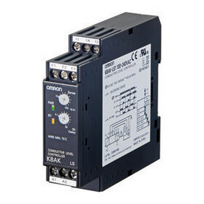OMRON izlemesi 22.5mm genişlik, sıvı seviye kontrolörü, 10k - 100k Ohm, 1 SPDT, 100-240 VAC 4548583402492