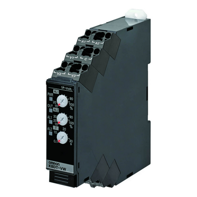 Omron Monitoring Relay 17.5mm Width, Single Phase Excessive and Low Voltage 20-600V AC or DC, 1 SPDT, 100-240 VAC, Push-in Plus Terminal 4548583773783