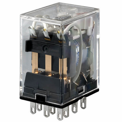 Omron Relay, Plug-in, 11-Pin, 3pdt, 5A, Mech & Led Indicators, Label Facility, 24 VAC 4536853665876