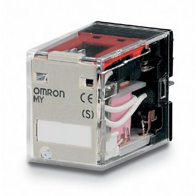 Omron relay, socket, 14 pin, 4pdt, 5 a, mechanical indicator, 24 VAC 4536854363474