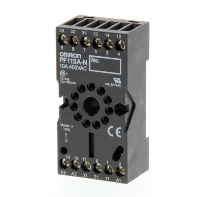 Omron Socket, DIN Rail/Surface Mounting, 11-Pin, Screw Terminals (IEC/VDE). 4549734994415