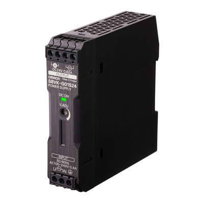 Omron Book Type Power Supply, Pro, 15 W, 24VDC, 0.65 A, DIN RAY Mounting 4548583357662
