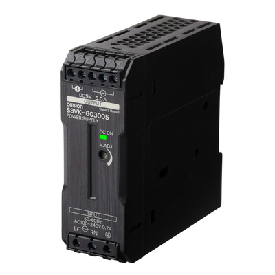 Omron Book Type Power Supply, Pro, 30 W, 5VDC, 5 A, DIN RAY installation 4548583357679