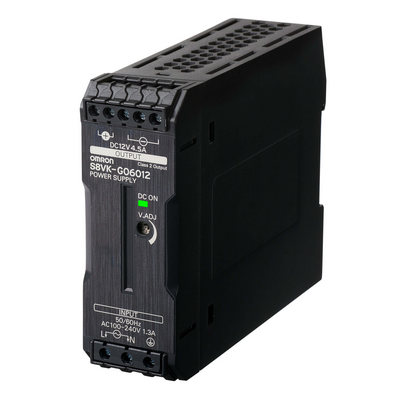 Omron Coated Version, Book Type Power Supply, Pro, Single-Phase, 60 W, 12 VDC, 4.5A, DIN Rail Mounting 4548583536081