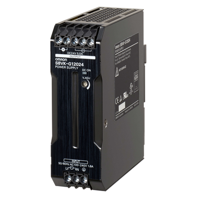 Omron Coated Version, Book Type Power Supply, Pro, Single-Phase, 120 W, 24VDC, 5A, DIN Rail Mounting 4548583536074