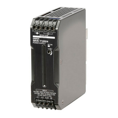 Omron Coated Version, Book Type Power Supply, Pro, Three-Phase, 120 W, 24VDC, 5A, DIN Rail Mounting 4548583721234