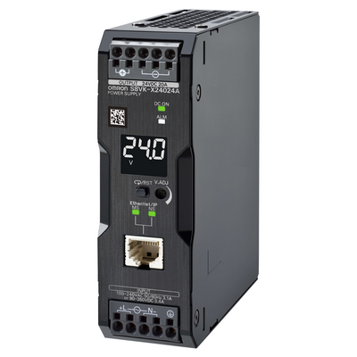 OMRON Kitap tipi güç kaynağı, 240 W, 24 VDC, 10 A, DIN rayına montaj, Push-in terminal, Kaplamalı, Ethernet IP / Modbus TCP uyumluluğu 4549734172806