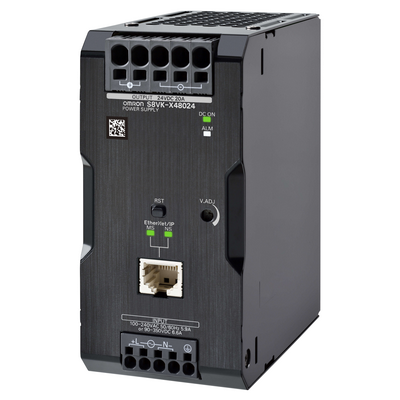 Omron Book Type Power Supply, 480 W, 24 VDC, 20 A, DIN Rail Mounting, Push-in Terminal, Coated, Display, Ethernet IP / MODBUS TCP Combietity 4549734172745