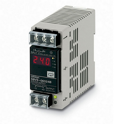 Omron Power Supply, 60 W, 100-240 Vac Input, 24 VDC, 2.5 A Output, DIN Rail Mounting, Basic Model 4547648419352