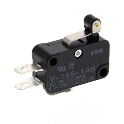 Omron Miniatural Basic Switch, Short Hinge Roller Lver, SPDT, 10 A at 250 VAC, Of: 0.98N, Solder Terminal 4547648599153