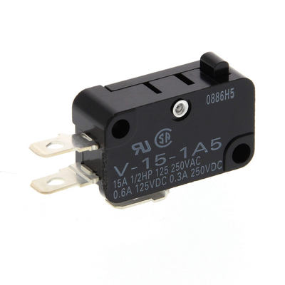 Omron miniature Basic switch, Pin Plunger, SPDT, 15 A at 250 Vac, of: 1.96N, Quick-Connect Terminal (#187) 4547648599535