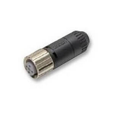 OMRON M12 4 pinli, düz dişi vidalı konnektör, 5-6mm kablo için 4536854455919