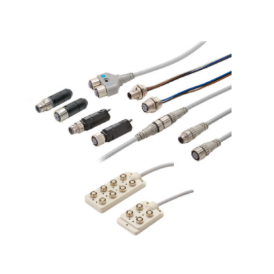 OMRON kablo soketi, M12 4 pinli, açılı, 2 telli (1,4), PVC yangın geciktirici, robotik, kablo uzunluğu 2m 4548583080843