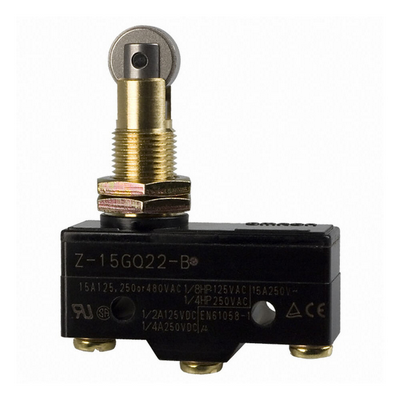OMRON Genel amaçlı temel anahtar, panel montajlı piston, SPDT, 15A, damlamaya karşı korumalı 4536854265945