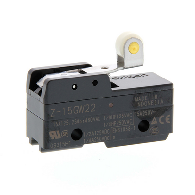 Omron General Purpose Simple Switch, one -way roller short lever arm, SPDT, 15 A, solder terminal 4536854266904