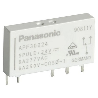 Panasonic Slim Relay APF30224 24VDC, 6A
