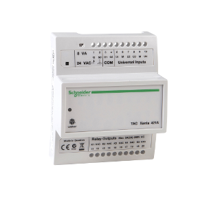 TAC Xenta 422A: UI ve DO Modülü, 4 DI, 5 DO, 4 LED Durum Göstergesi, 0-073-0902/0907 ile Kullanım