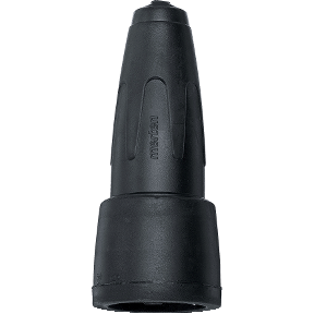 All-rubber SCHUKO plug, black-4011281841103