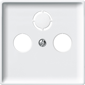 Center plate for antenna sockets with 2/3 hole, polar white, System Design-4011281804009