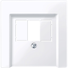Center plate for TAE/Audio/USB, active white, glossy, System M-4042811042974