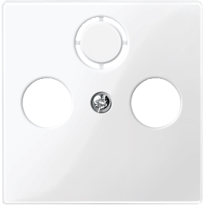 Center plate for antenna sockets 2/3 perforated, polar white, glossy, System M-4042811033521