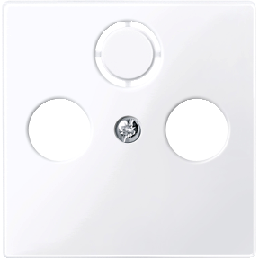 Center plate for antenna sockets 2/3 perforated, active white, glossy, System M-4042811043032