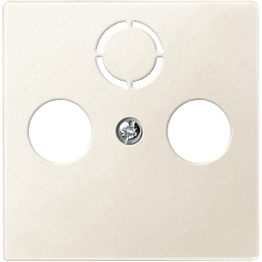 Center plate for antenna sockets 2/3 perforated, white, System M-4042811008727