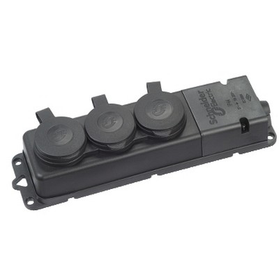 Single Phase, New 1*16A Rubber Triple Group Socket -8690495042405