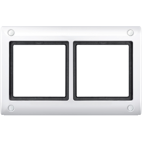 AQUADESIGN frame with screw connection, 2-pack, polar white-4042811014285